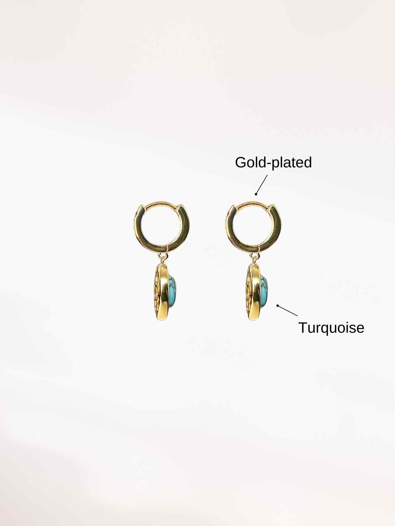 Turquoise Hoop Earrings