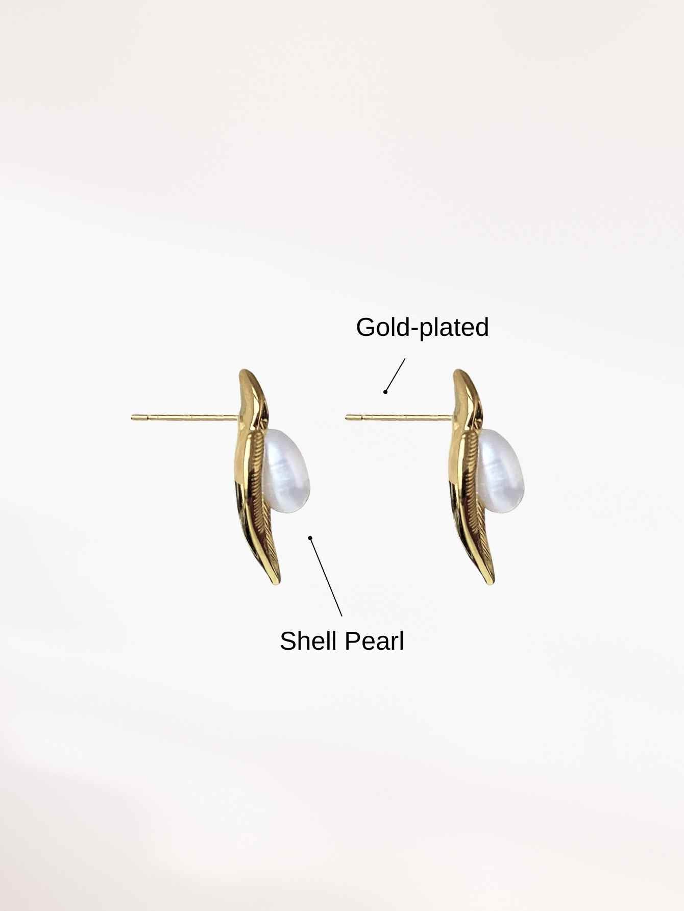 Shell Pearl Earrings