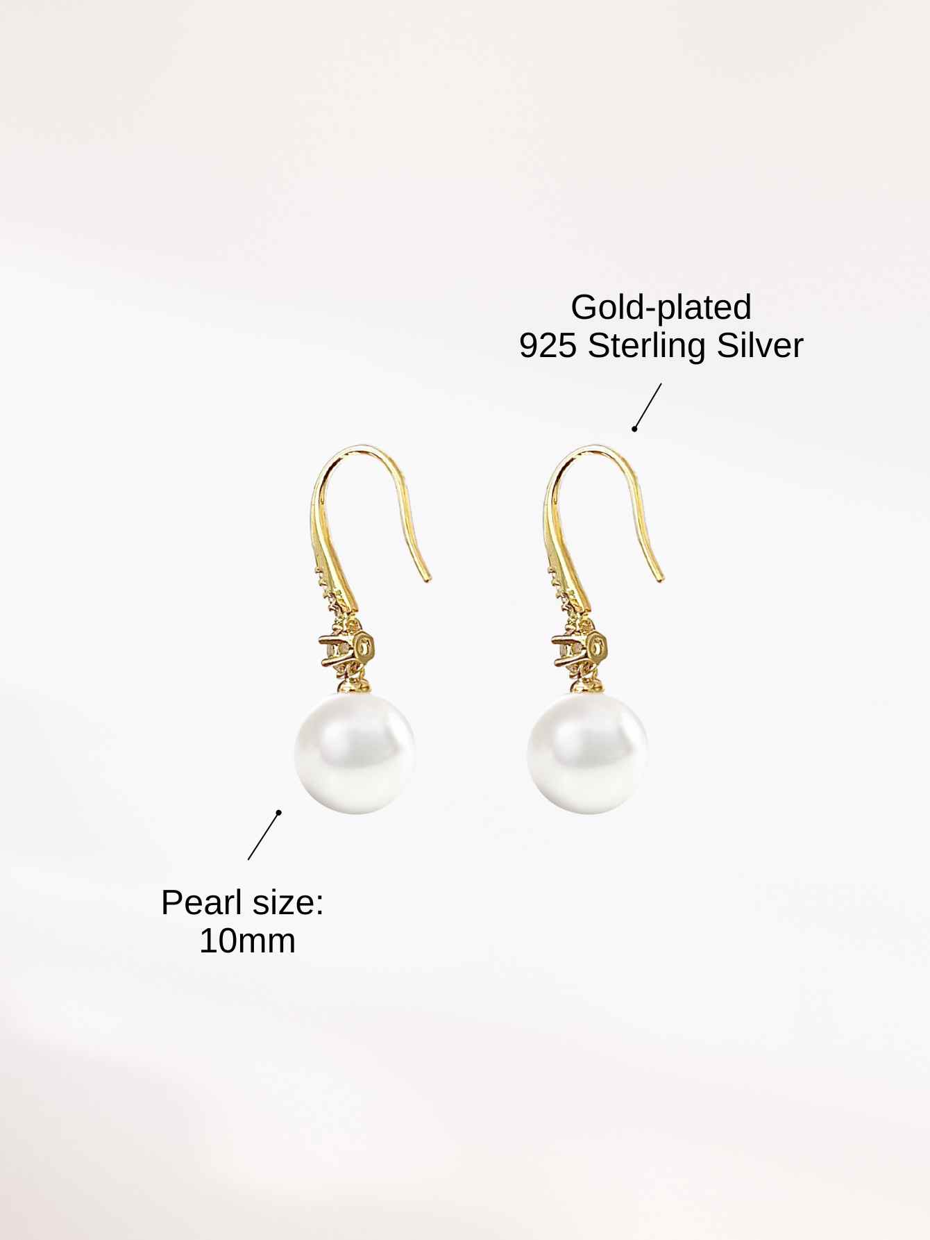 Gold Pearl & Crystal Earrings