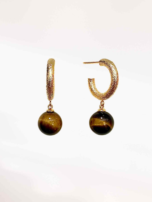 Agate Hoop Earrings