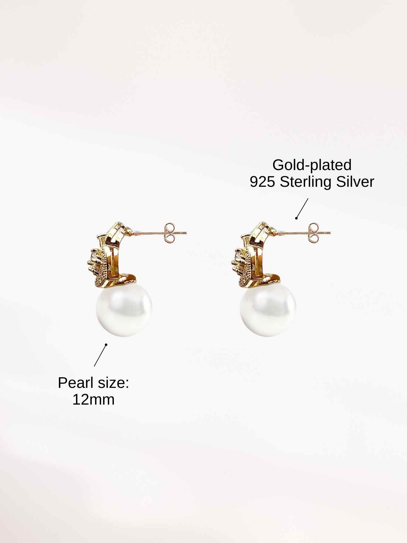 Golden Bloom Pearl Earrings