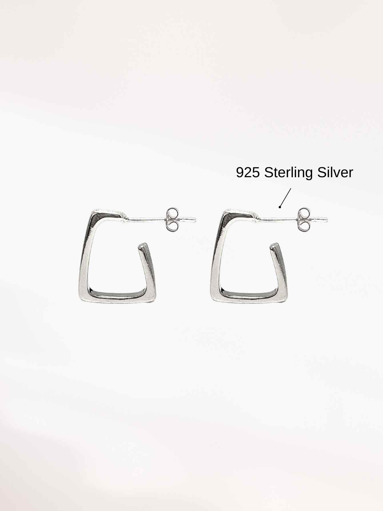 Matte Silver Hoop Earrings