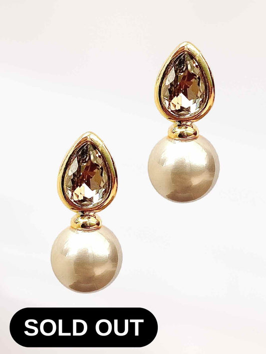 Pearl & Crystal Earrings