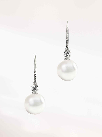 Shell Pearl & Crystal Earrings