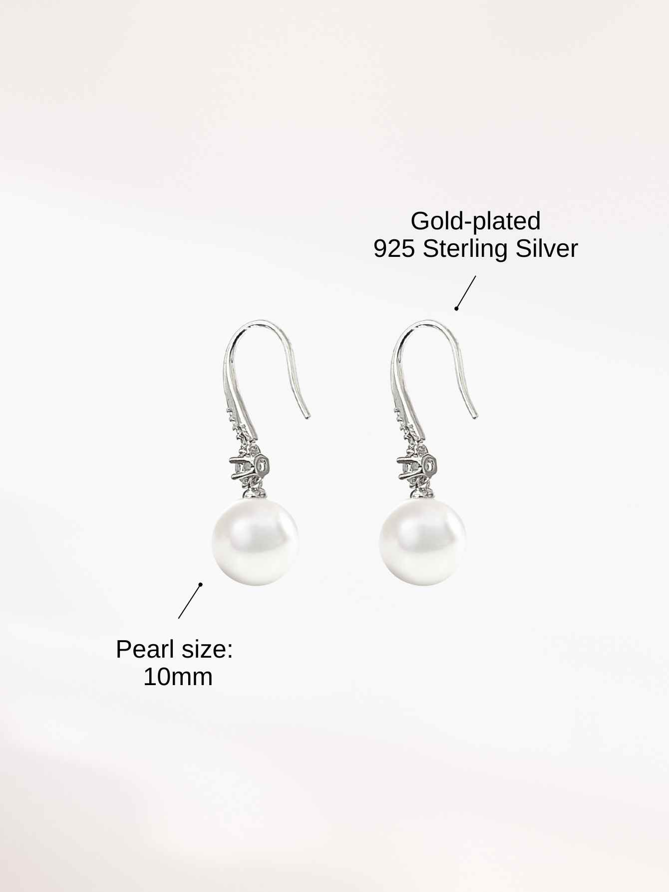 Silver Pearl & Crystal Earrings