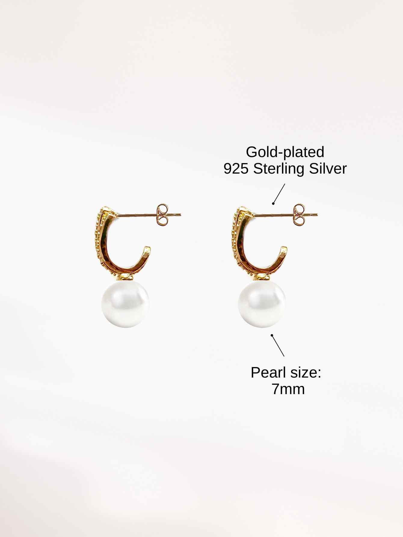 Dainty Pearl Gold Earrings