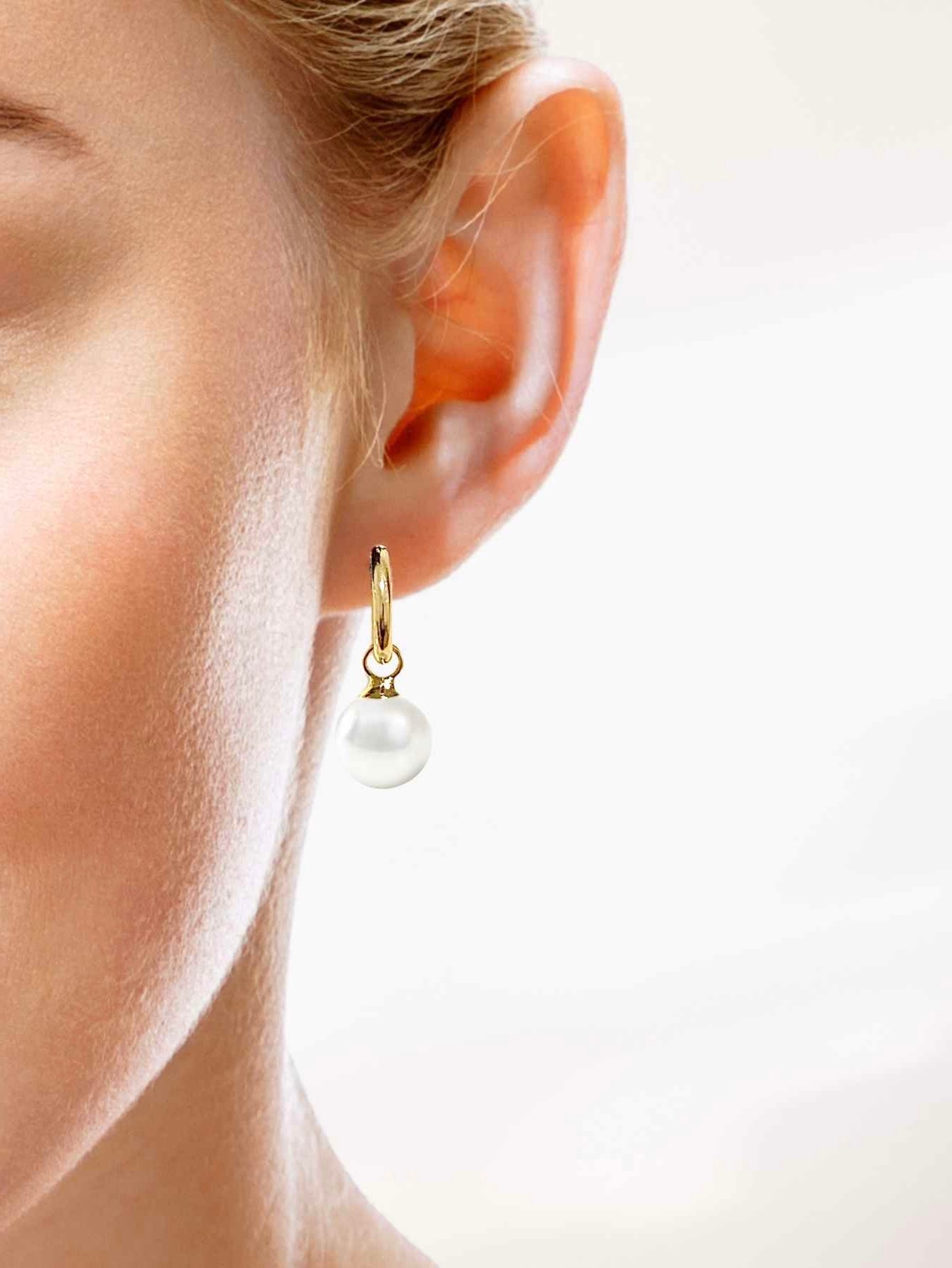 Pearl Hoop Earrings