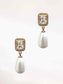 Pearl & Crystal Earrings (Gold)