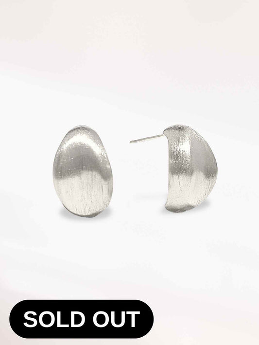 Matte Silver Earrings