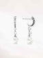 Shell Pearl Hoop Earrings