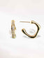 Shell Pearl Hoop Earrings
