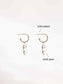 Shell Pearl Hoop Earrings